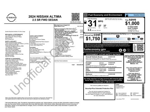 Used 2024 Nissan Altima 2.5 SR w/ SR Premium Package image 32