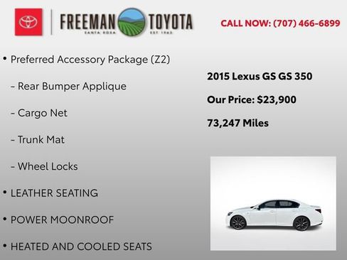 Used 2015 Lexus GS 350 w/ F Sport Package image 10