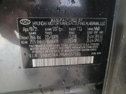 Used 2021 Hyundai Santa Fe SE w/ Cargo Package FWD image 33