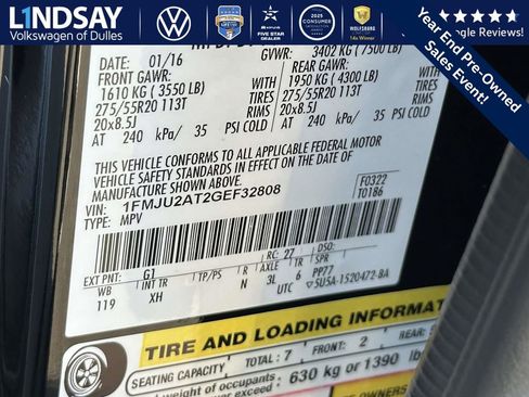 Used 2016 Ford Expedition Limited w/ Equipment Group 301A image 28