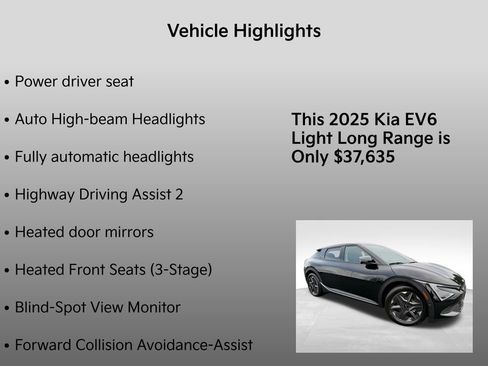 New 2025 Kia EV6 Light w/ Light LR Technology Package image 10