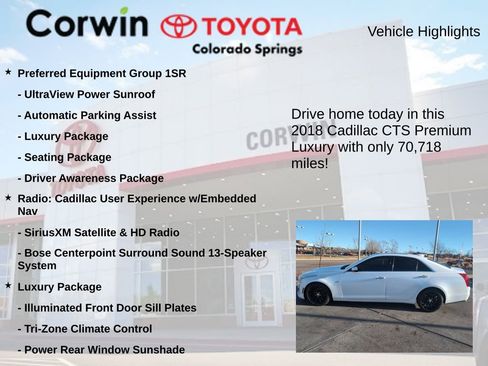 Used 2018 Cadillac CTS Premium Luxury image 6