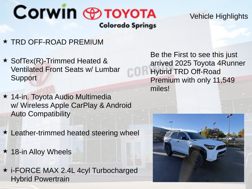 Used 2025 Toyota 4Runner TRD Off-Road Premium AWD/4WD image 4