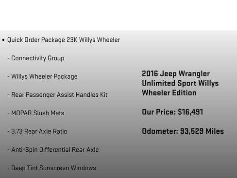 Used 2016 Jeep Wrangler Unlimited Sport image 6