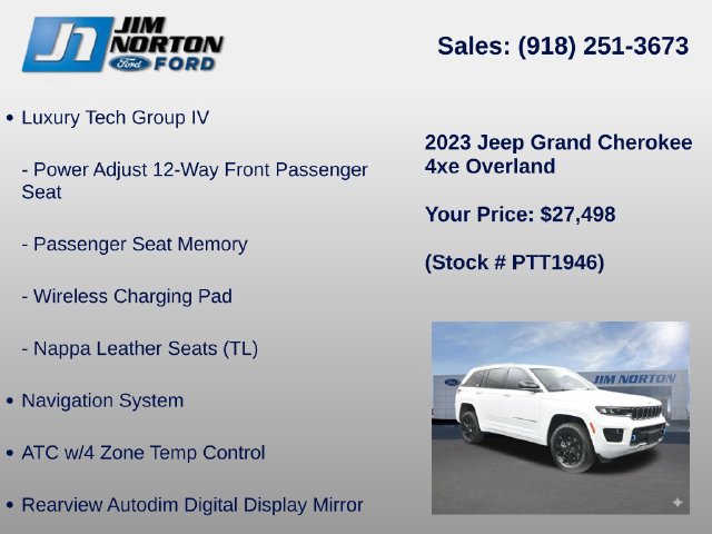 Used 2023 Jeep Grand Cherokee Overland w/ Luxury Tech Group IV AWD/4WD image 15