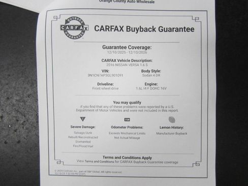 Used 2016 Nissan Versa S image 31