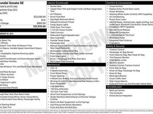 Used 2018 Hyundai Sonata SE FWD image 7