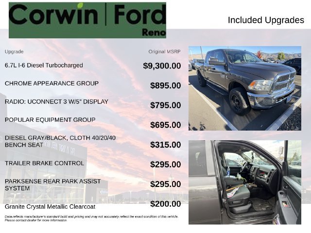 Used 2018 RAM 3500 Tradesman w/ Chrome Appearance Group AWD/4WD image 3