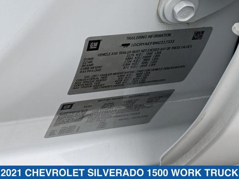 Used 2021 Chevrolet Silverado 1500 W/T w/ WT Fleet Convenience Package AWD/4WD image 36