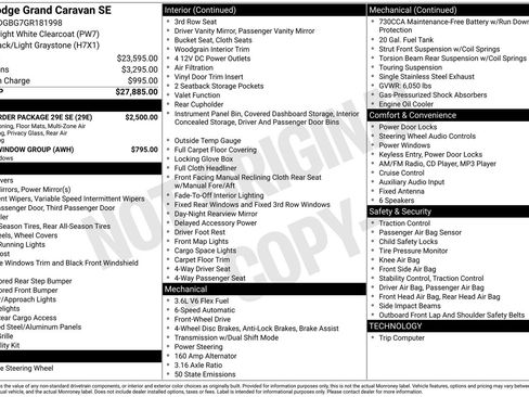 Used 2016 Dodge Grand Caravan SE w/ Quick Order Package 29E SE image 4