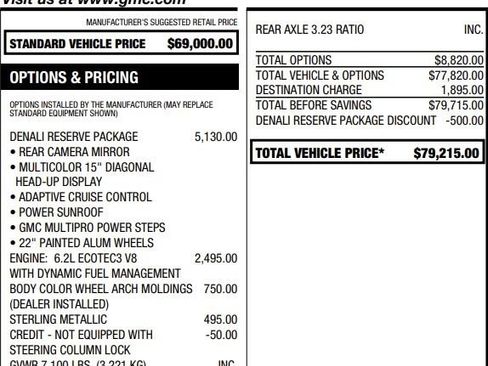 Certified 2023 GMC Sierra 1500 Denali w/ Denali Reserve Package AWD/4WD image 2