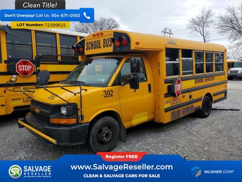 Used 2011 Chevrolet Express 3500 Extended w/ School Bus Package RWD image 3