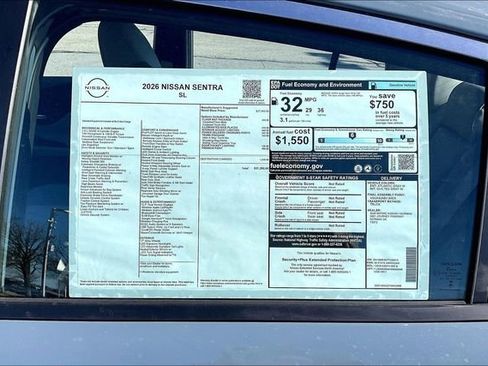 New 2026 Nissan Sentra SL w/ Floor Mat Package image 13