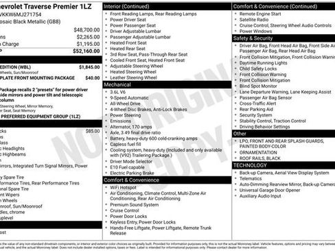 Used 2021 Chevrolet Traverse Premier w/ Redline Edition AWD/4WD image 12