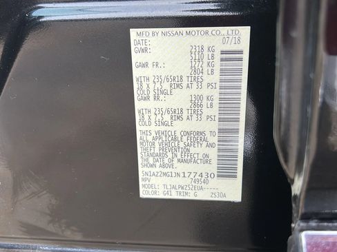 Used 2018 Nissan Murano S w/ Cargo Package image 20