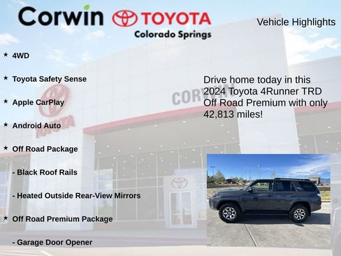 Used 2024 Toyota 4Runner TRD Off-Road Premium AWD/4WD image 6