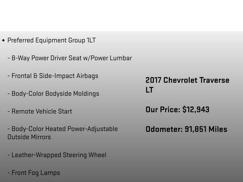 Used 2017 Chevrolet Traverse LT w/ Style and Technology Package FWD image 6