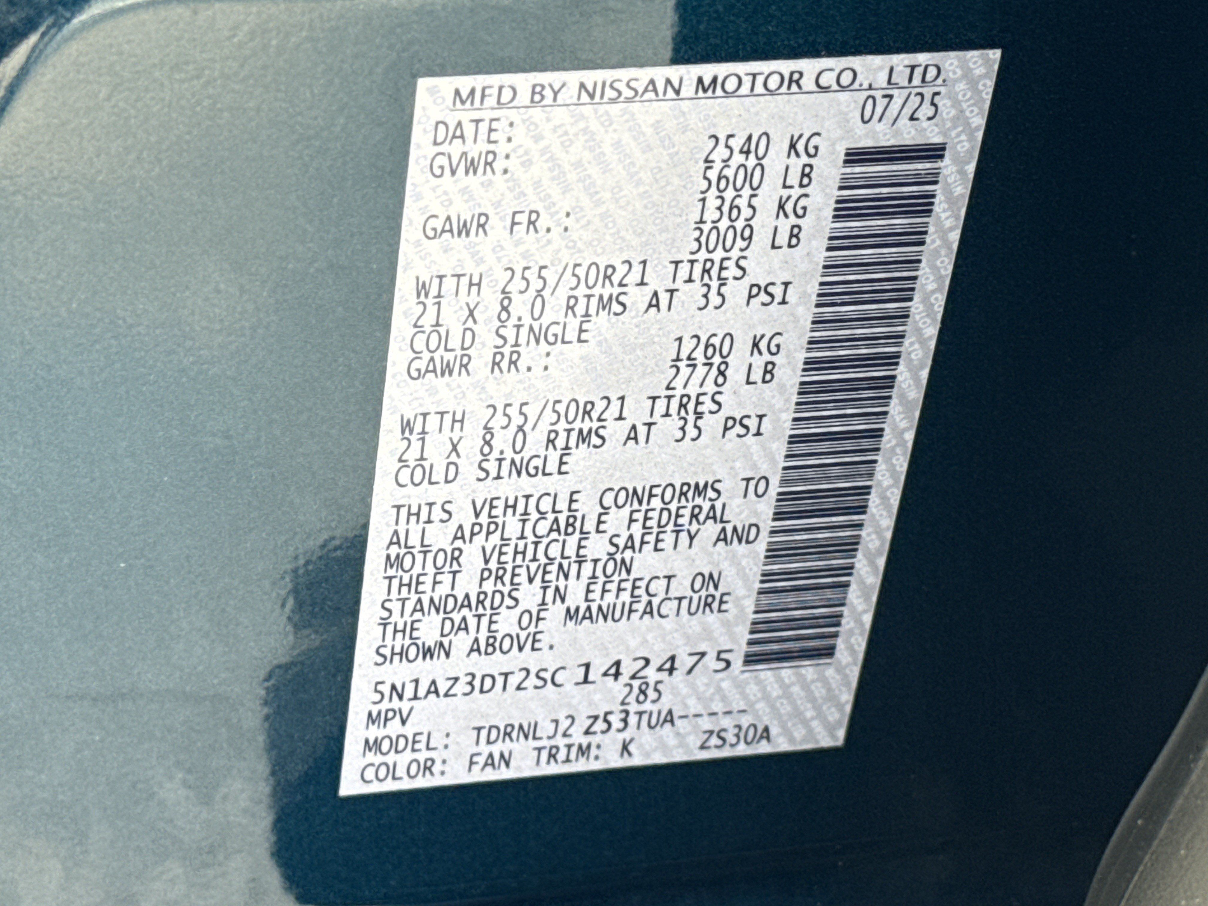 Used 2025 Nissan Murano Platinum w/ Cargo Package AWD/4WD image 35