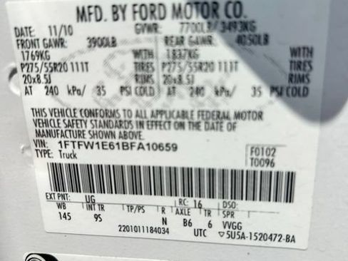 Used 2011 Ford F150 Platinum AWD/4WD image 7