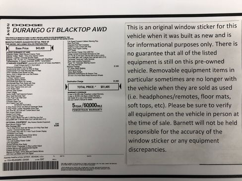 Certified 2024 Dodge Durango GT image 2