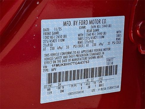 New 2026 Ford Explorer Platinum w/ LUX Leather Package image 19