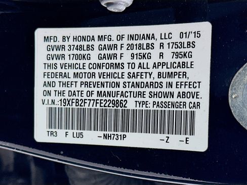 Used 2015 Honda Civic SE image 12