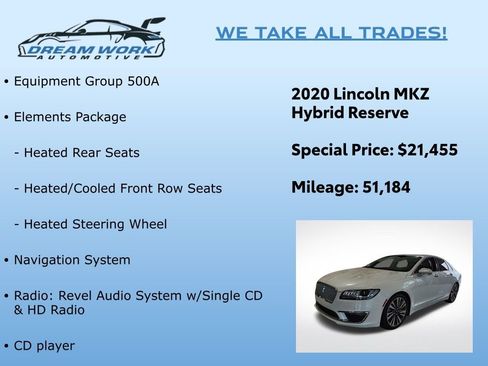 Used 2020 Lincoln MKZ Reserve w/ Elements Package image 2