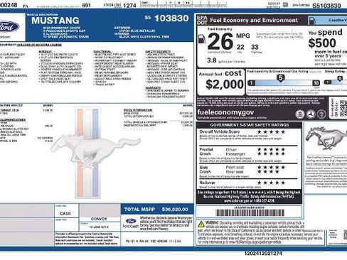 Certified 2025 Ford Mustang Coupe RWD image 28