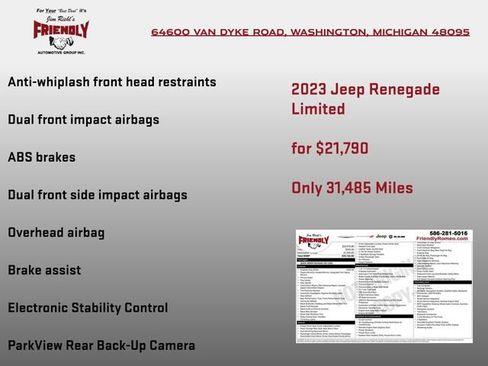 Used 2023 Jeep Renegade Limited AWD/4WD image 6