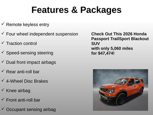 Certified 2026 Honda Passport TrailSport image 12