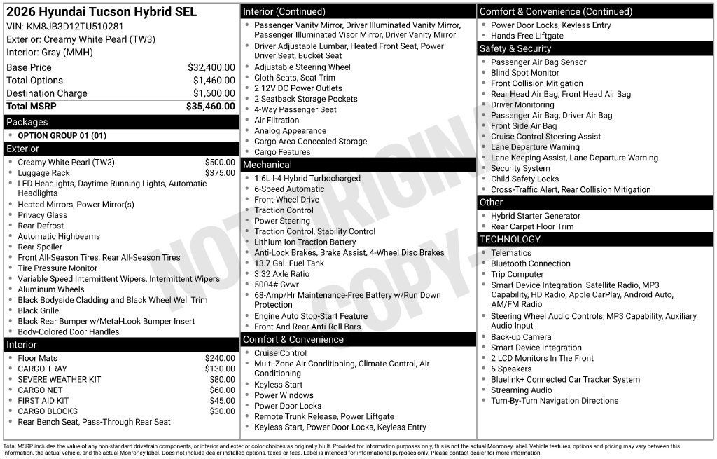 New 2026 Hyundai Tucson SEL FWD image 6