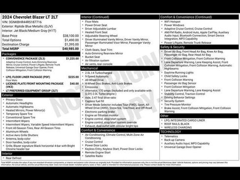 Certified 2024 Chevrolet Blazer LT w/ Convenience Package image 25