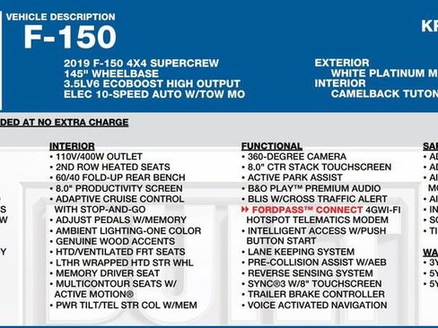 Used 2019 Ford F150 Limited w/ Trailer Tow Package AWD/4WD image 17