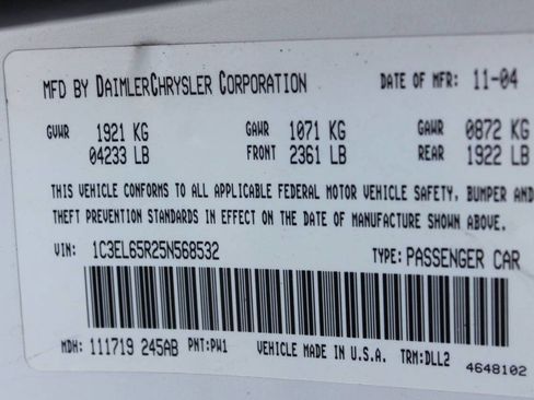 Used 2005 Chrysler Sebring Limited image 13