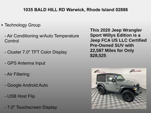 Certified 2020 Jeep Wrangler Sport image 26