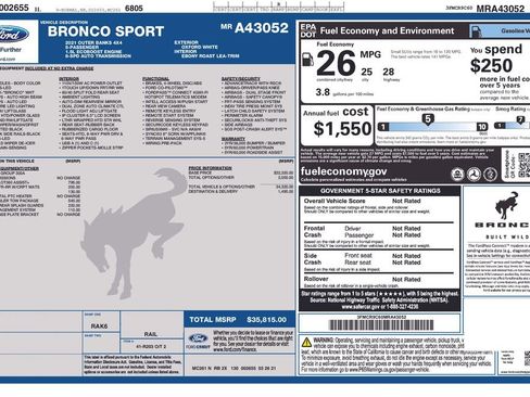 Used 2021 Ford Bronco Sport Outer Banks image 2