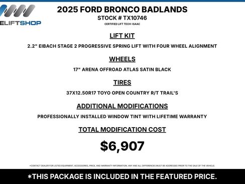Used 2025 Ford Bronco Badlands AWD/4WD image 1