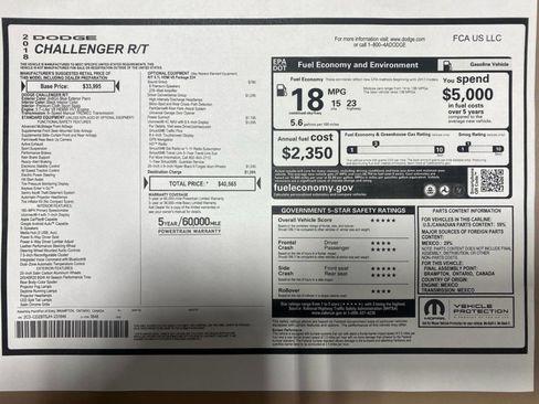 Used 2018 Dodge Challenger R/T w/ Driver Convenience Group image 39