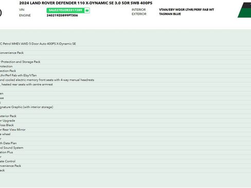 Used 2024 Land Rover Defender 110 X-Dynamic SE image 1
