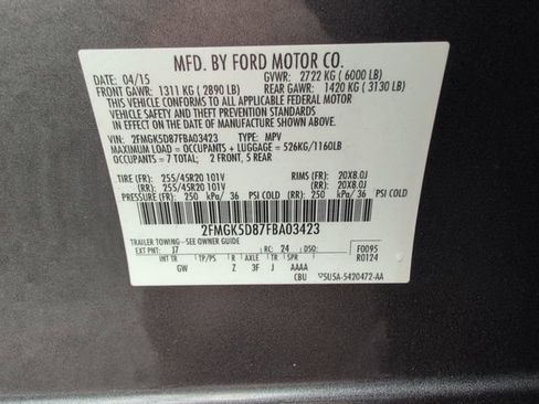 Used 2015 Ford Flex Limited w/ Equipment Group 301A FWD image 30