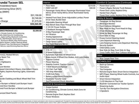 Used 2024 Hyundai Tucson SEL w/ Convenience Package AWD/4WD image 28