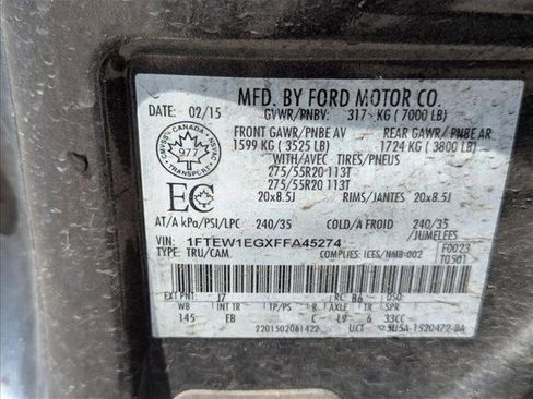 Used 2015 Ford F150 Lariat w/ Max Trailer Tow Package AWD/4WD image 16