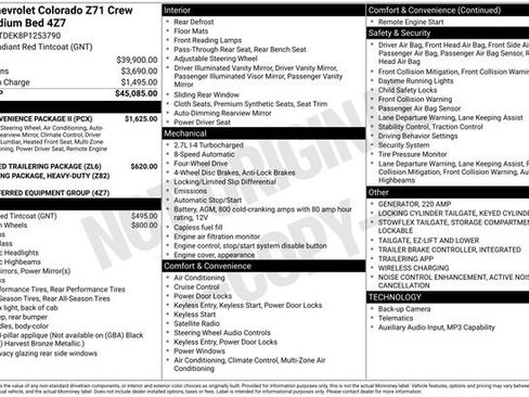 Used 2023 Chevrolet Colorado Z71 w/ Z71 Convenience Package 2 AWD/4WD image 70