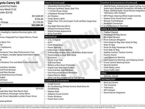 New 2026 Toyota Camry SE image 6