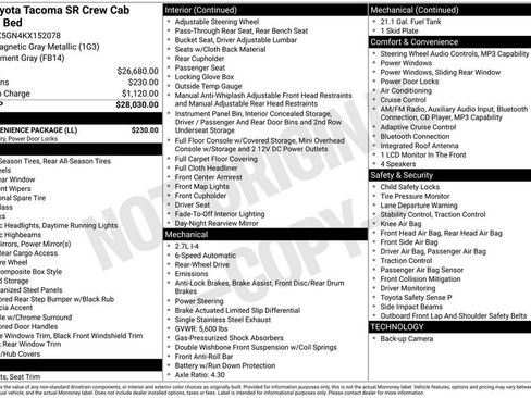 Used 2019 Toyota Tacoma SR w/ SR Convenience Package RWD image 4