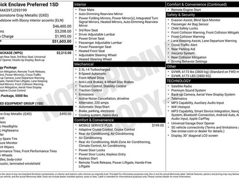 New 2026 Buick Enclave Preferred w/ Power Package FWD image 28