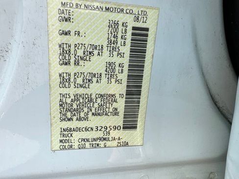Used 2012 Nissan Titan PRO-4X w/ Pro-4x Premium Utility Pkg AWD/4WD image 4