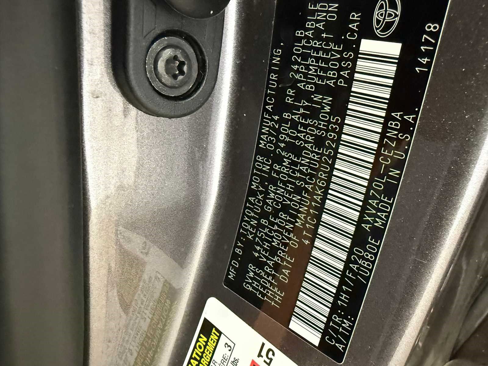 Certified 2024 Toyota Camry LE FWD image 37