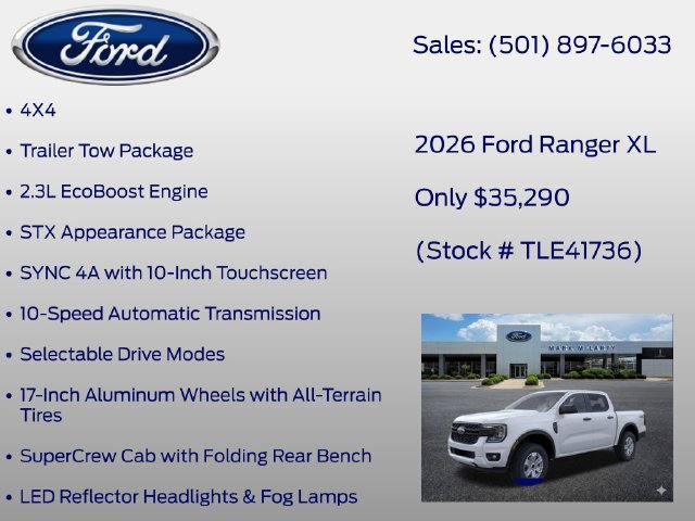 New 2026 Ford Ranger XL w/ Trailer Tow Package AWD/4WD image 6