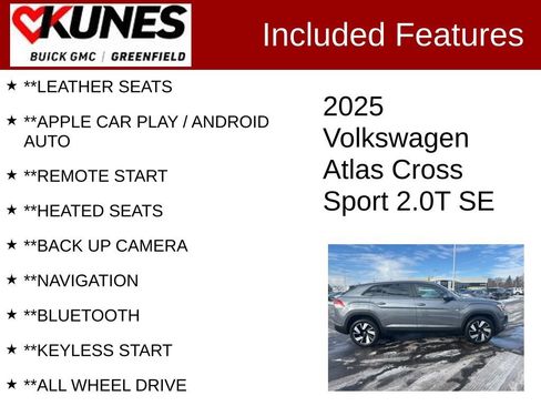 Used 2025 Volkswagen Atlas Cross Sport SE image 2